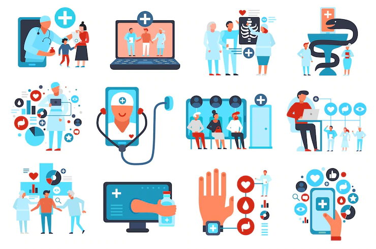 online-medicine-healthcare-service-flat